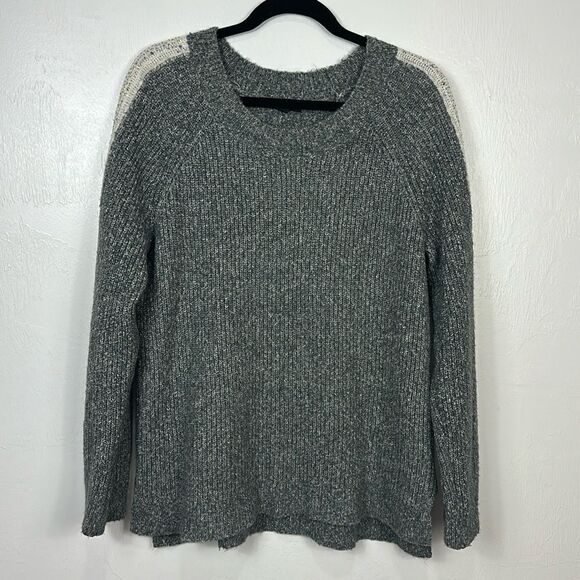 INC International Concepts Gray Cotton Blend Beaded Pullover Sweater Size M - Picture 1 of 10